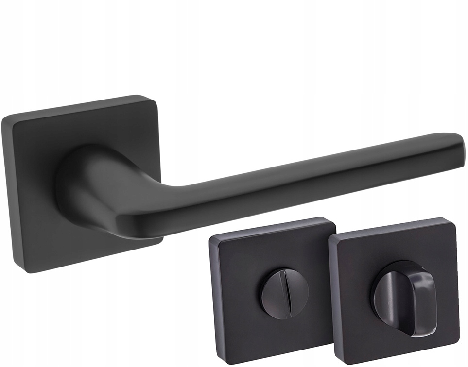 Klika Pro Vnitřní Dveře, Štítek Wc Do Koupelny, Černá Matná