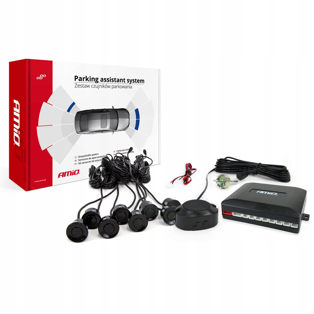 Датчики паркування заднього ходу 8шт. зумер Чорний