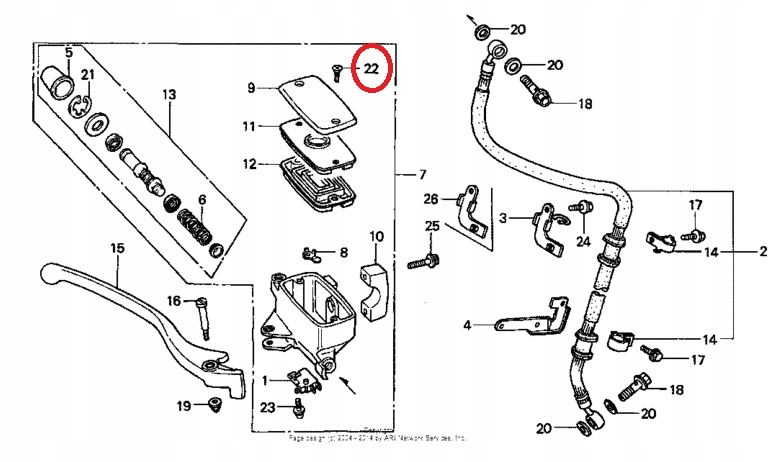 ŚRUBA ZBIORNICZKA HONDA VT GL CB NSS VF CBR VTR CMX CRF CN CR CTX CX FSC FT Producent Honda OE