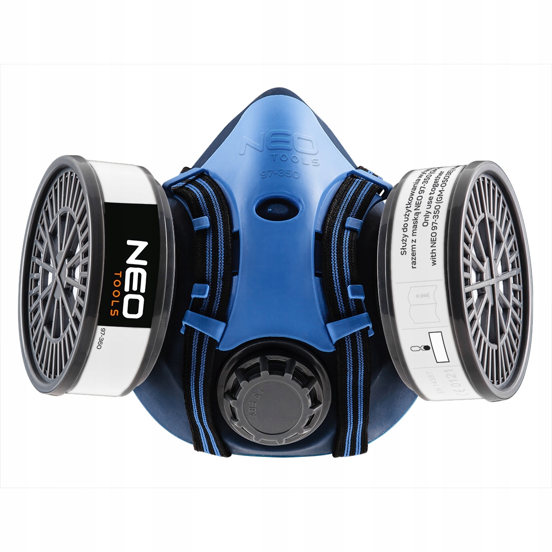 Półmaska maska silikonowa ochronna Bhp 2x Filtr P3 Neo Tools 97-351