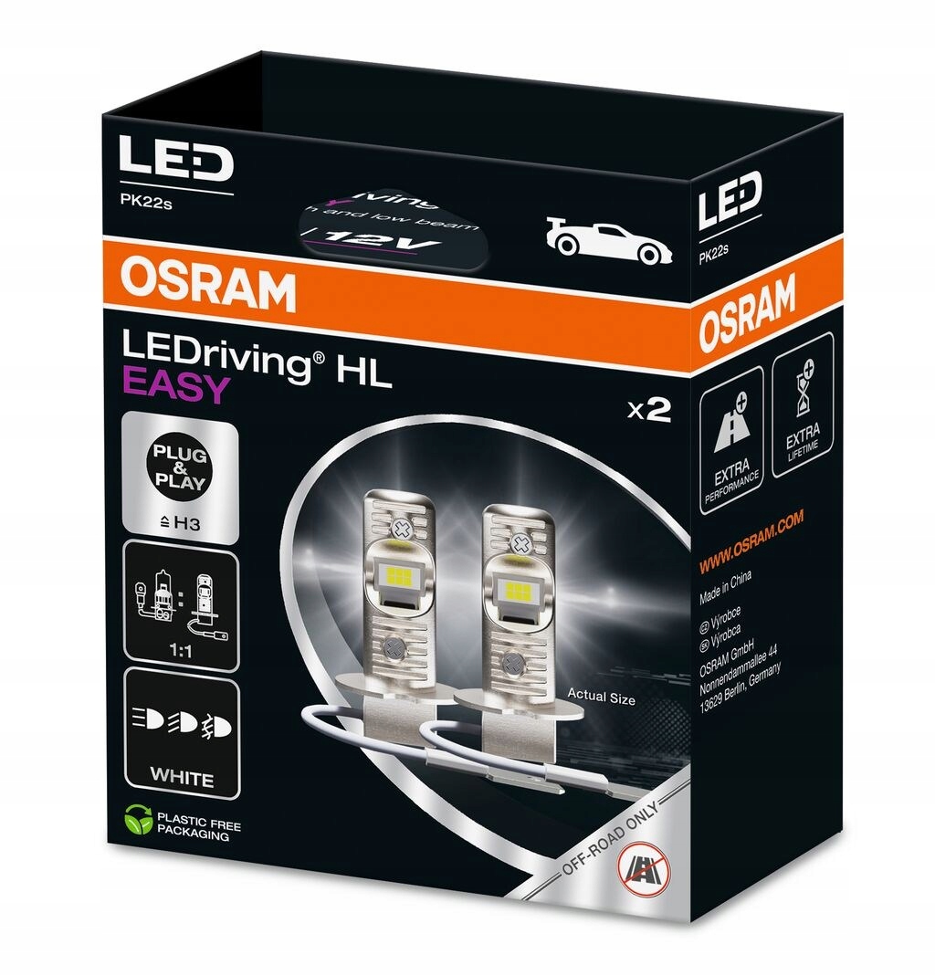 Żarówka Ledriving Hl Easy H3 Led (brak Ece) 2 Szt (eko Osram 64151DWESY-2HB