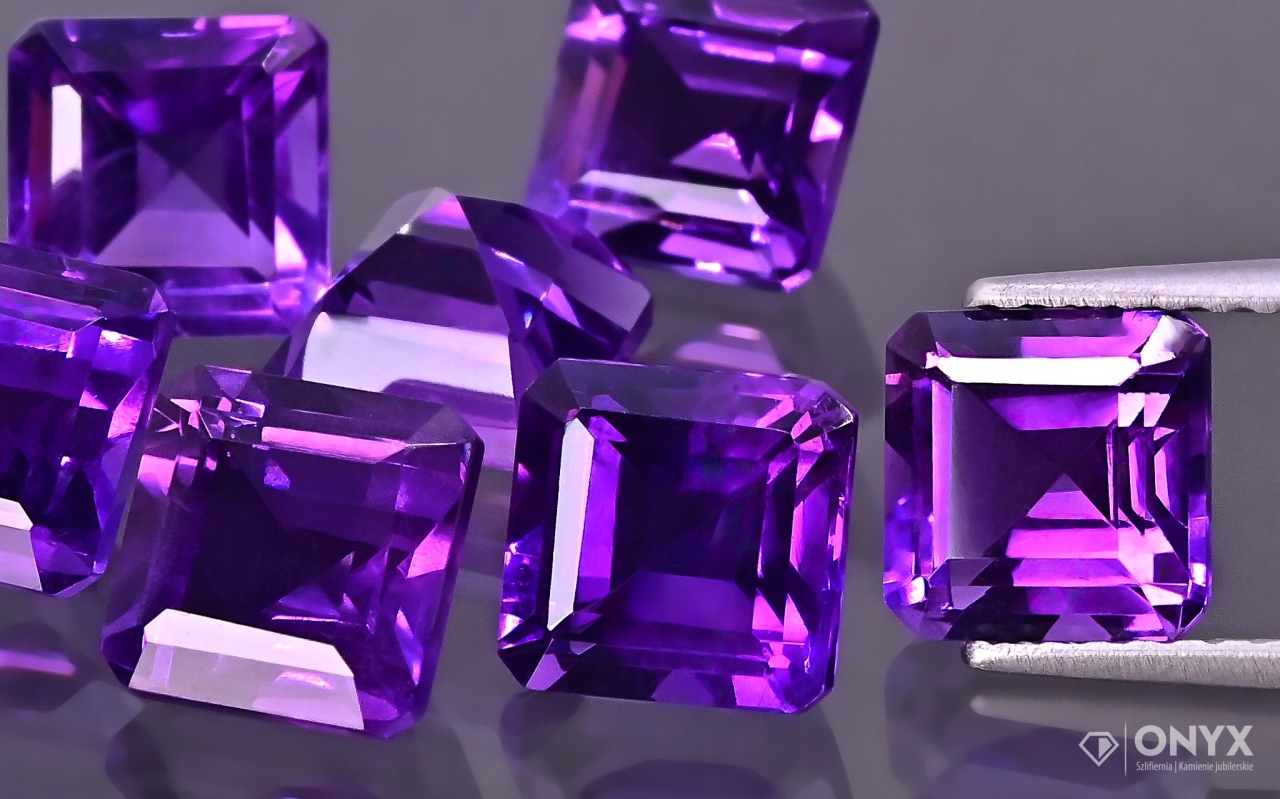 Ametyst A fazetovaný oktagon 8x8 mm