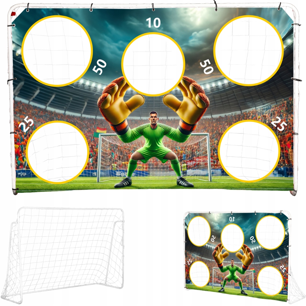 Bramka Piłkarska Treningowa Z Matą Do Treningu Celności 180x122 CM