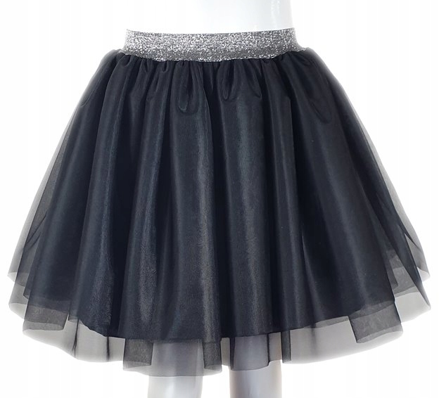 

spódnica czarna tutu szyfonowa R.104-116 dł.31cm