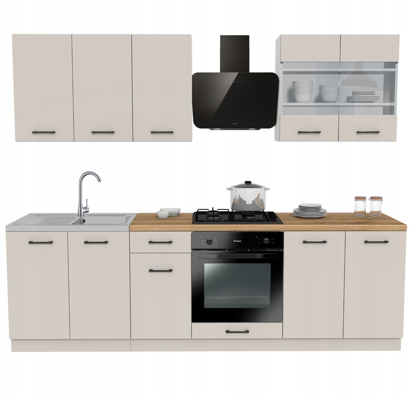 Kuchyňská sada 260 Capri Kašmír s deskou Dub Evoke K365