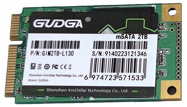 Dysk SSD GUDGA Industrial GIM2TB mSATA 3D NAND 2TB SATA III