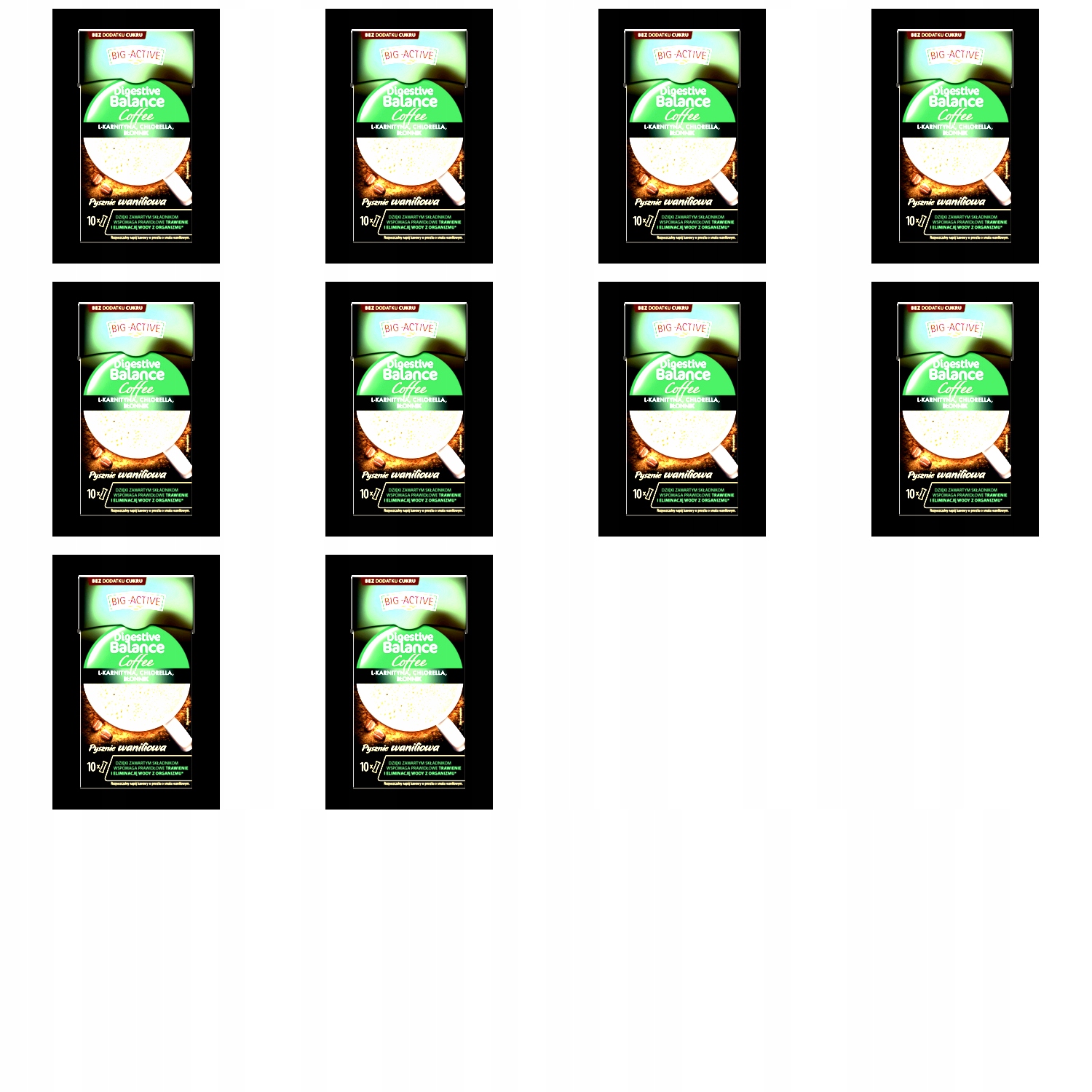 10x 10tb Big Active Rozpuszczalny napój kawowy Digestive Balance Karton