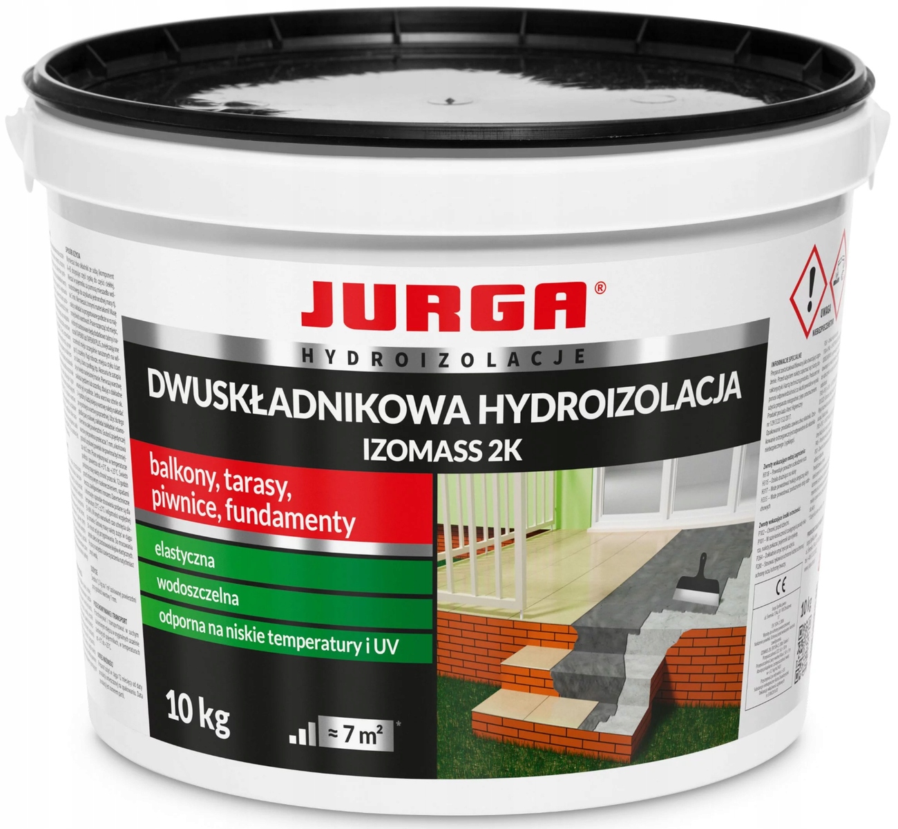 Izomass 2K Jurga 10 kg Masa uszczelniająca Hydroizolacja balkonów tarasów