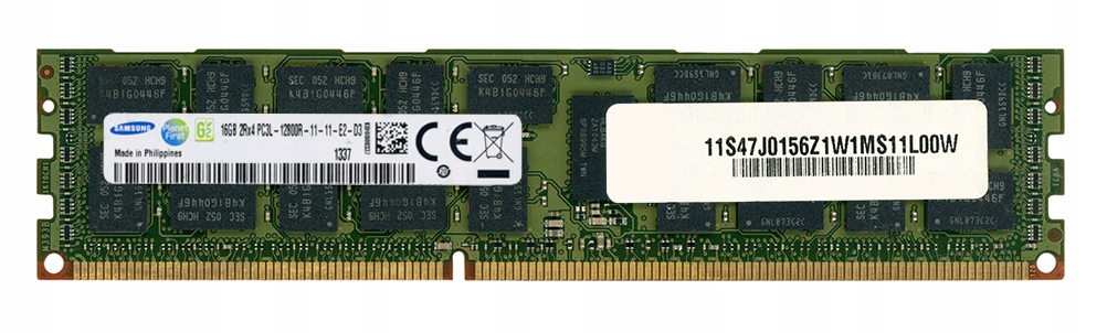 Samsung 16GB DDR3 2Rx4 1600MHz PC3L-12800R Reg Ecc
