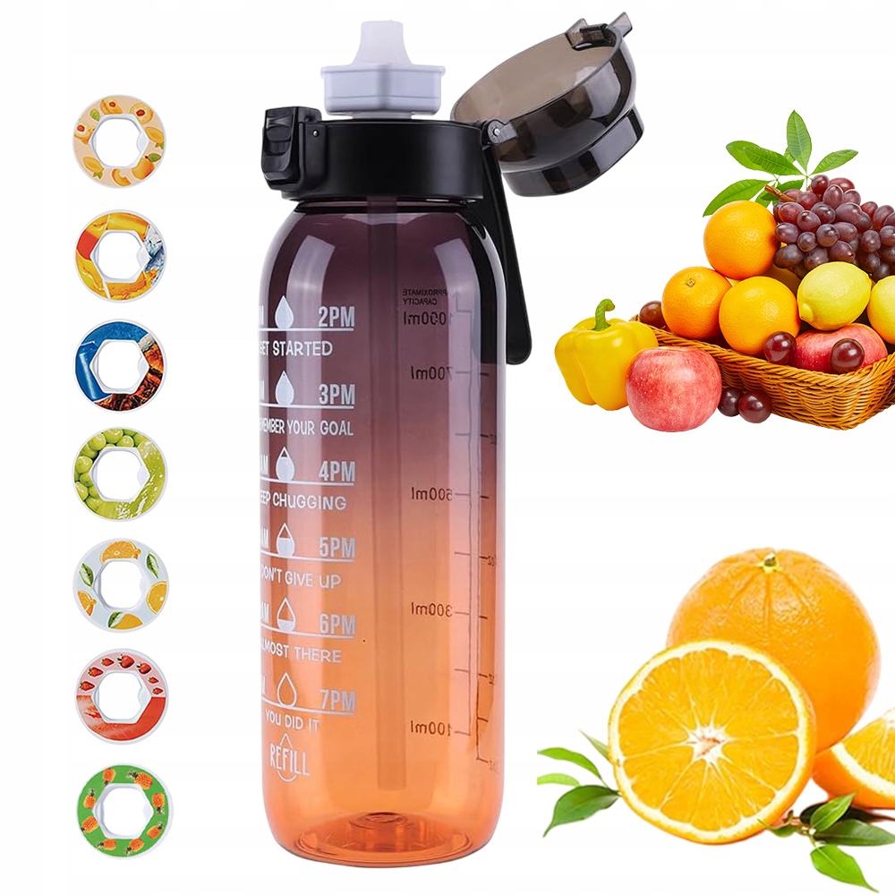 Vzduchotěsná Láhev O Objemu 1000 ML Se 7 Různými Vonnými Kroužky