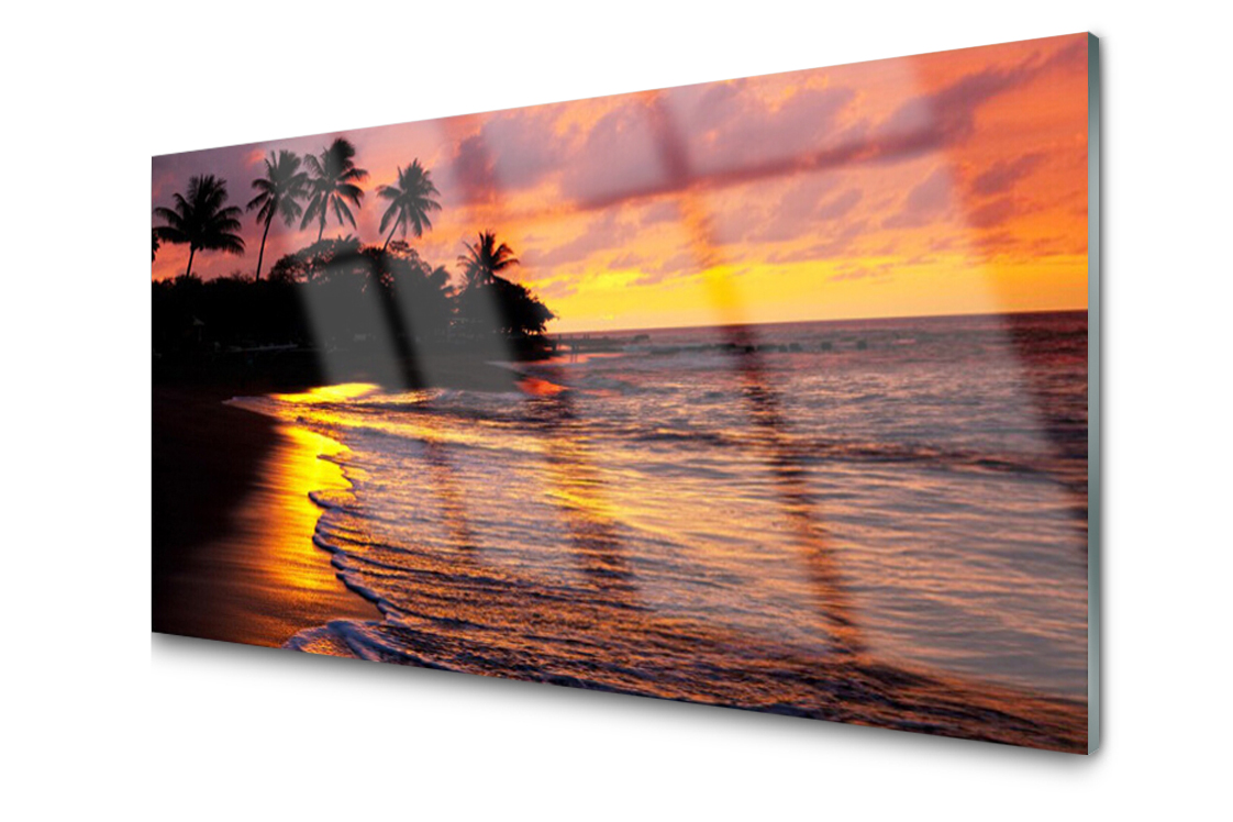 

Panel szklany dekor Morze Zachód 140x70 + Klej