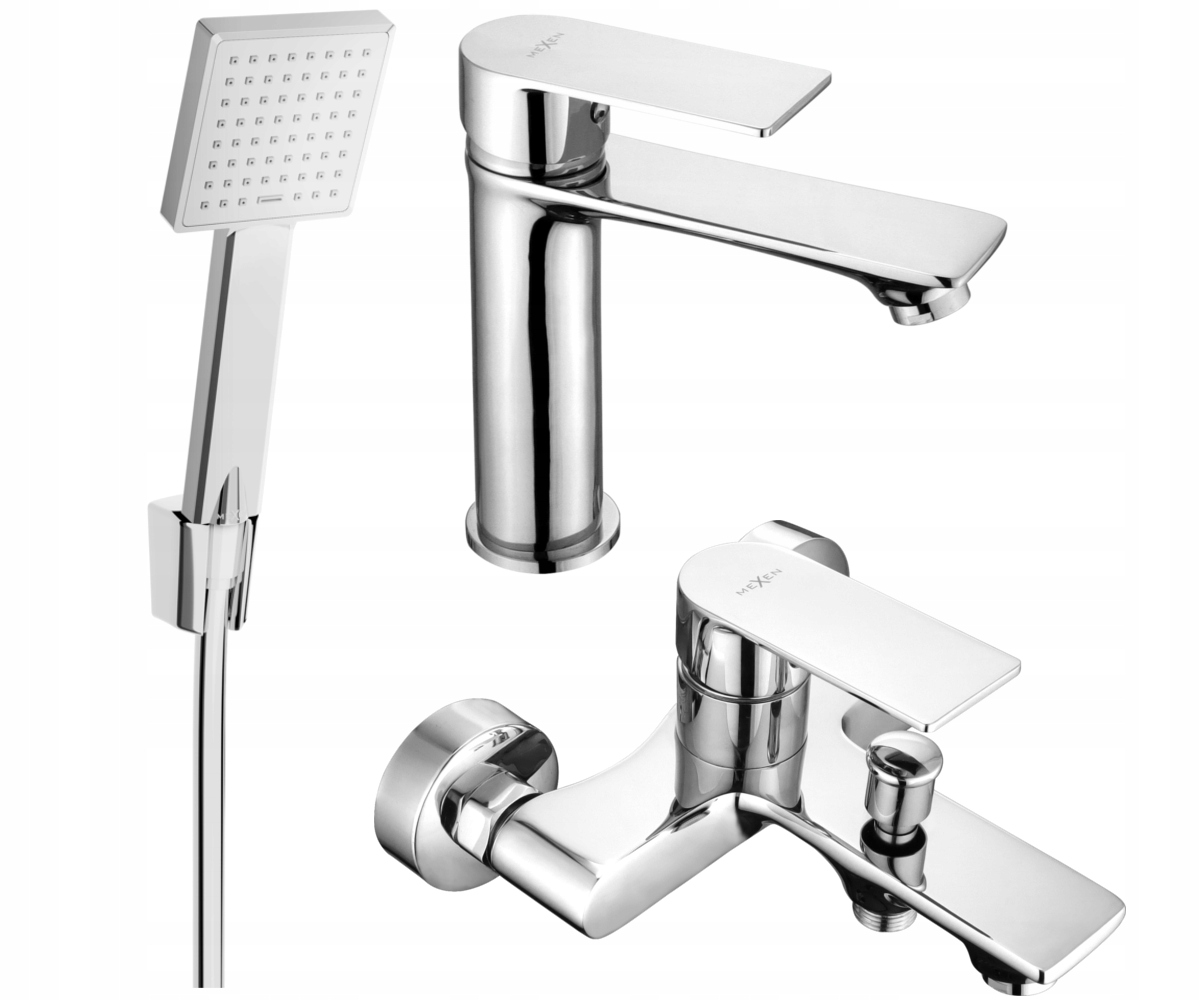 Mexen Royo R45 Chromová Vanová Sada s Umyvadlovou Baterií