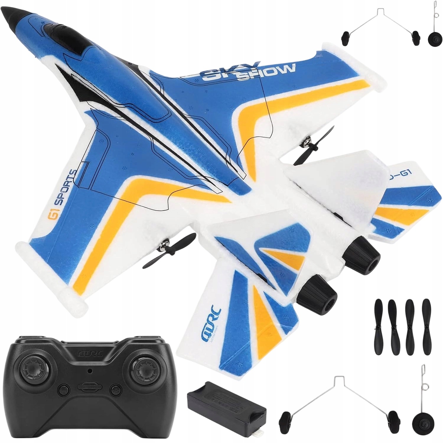Samolot Rc 2.4GHZ Piankowy Szybowiec Z Pilotem I Led Do 200M