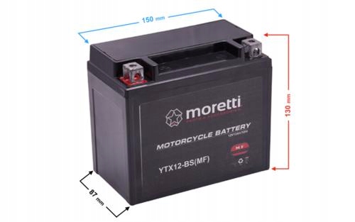 

Akumulator Żelowy Moretti YTX12-BS/MTX12-BS