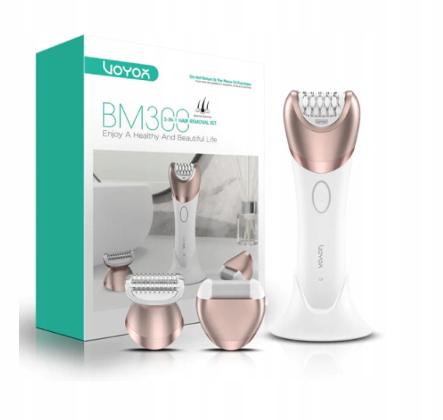 Depilátor Elektrický Bezdrátový Pro Ženy 3V1 Voyor Dárek