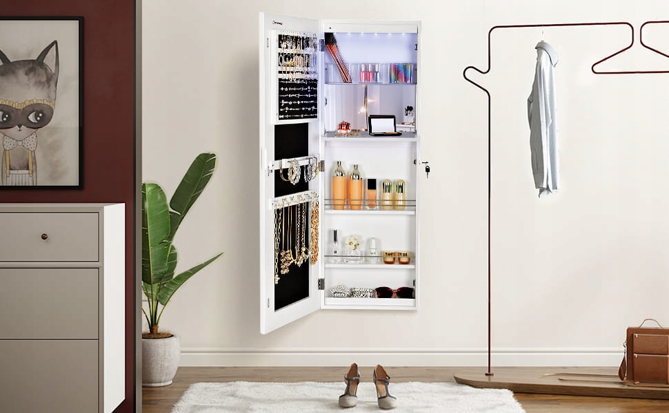 SZAFKA 2 LUSTRA NA BIŻUTERIĘ TOALETKA WISZĄCA Marka Zanzara