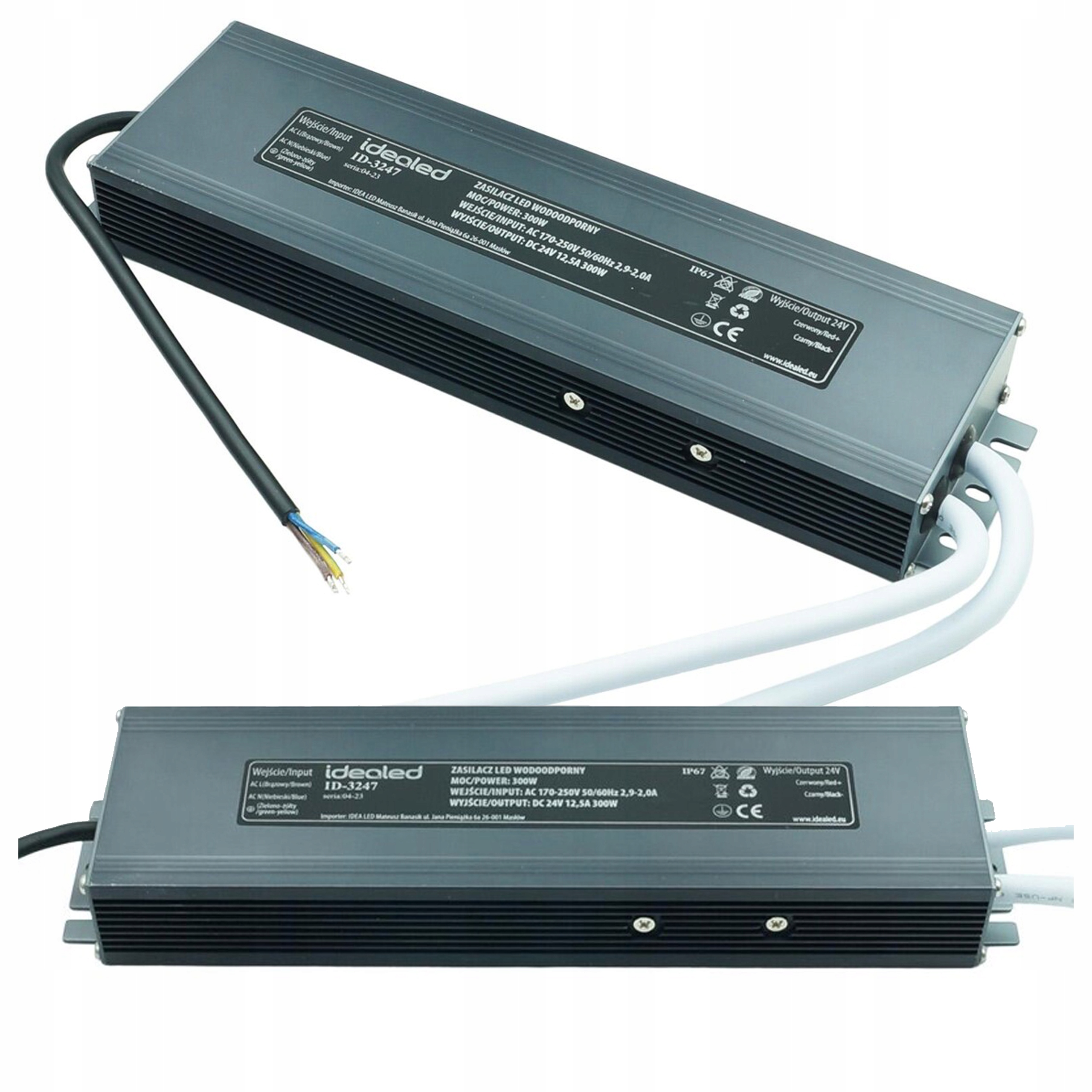 ZASILACZ LED WODOODPORNY IP67 24V 300W SERIA PRO