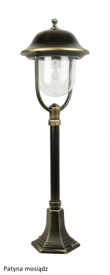 Stojací sloupková lampa 87x25 cm 1xE27 60W patina mosaz IP43 Prince K Su-ma