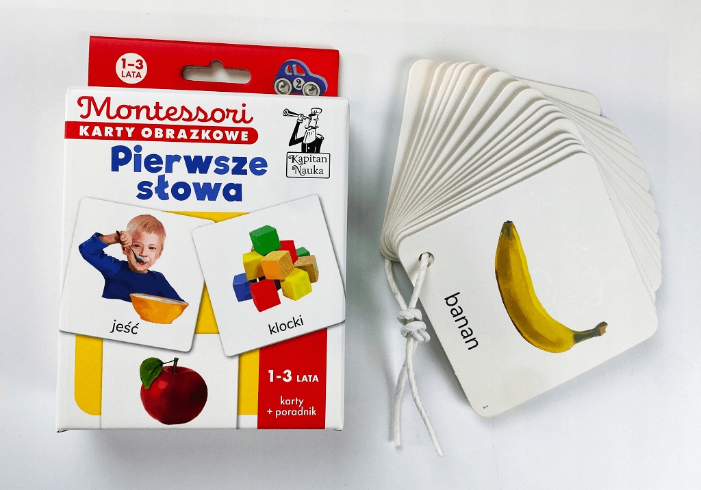 MONTESSORI KARTY OBRAZKOWE DLA DZIECI PIERWSZE SŁOWA ISBN 9788367219693