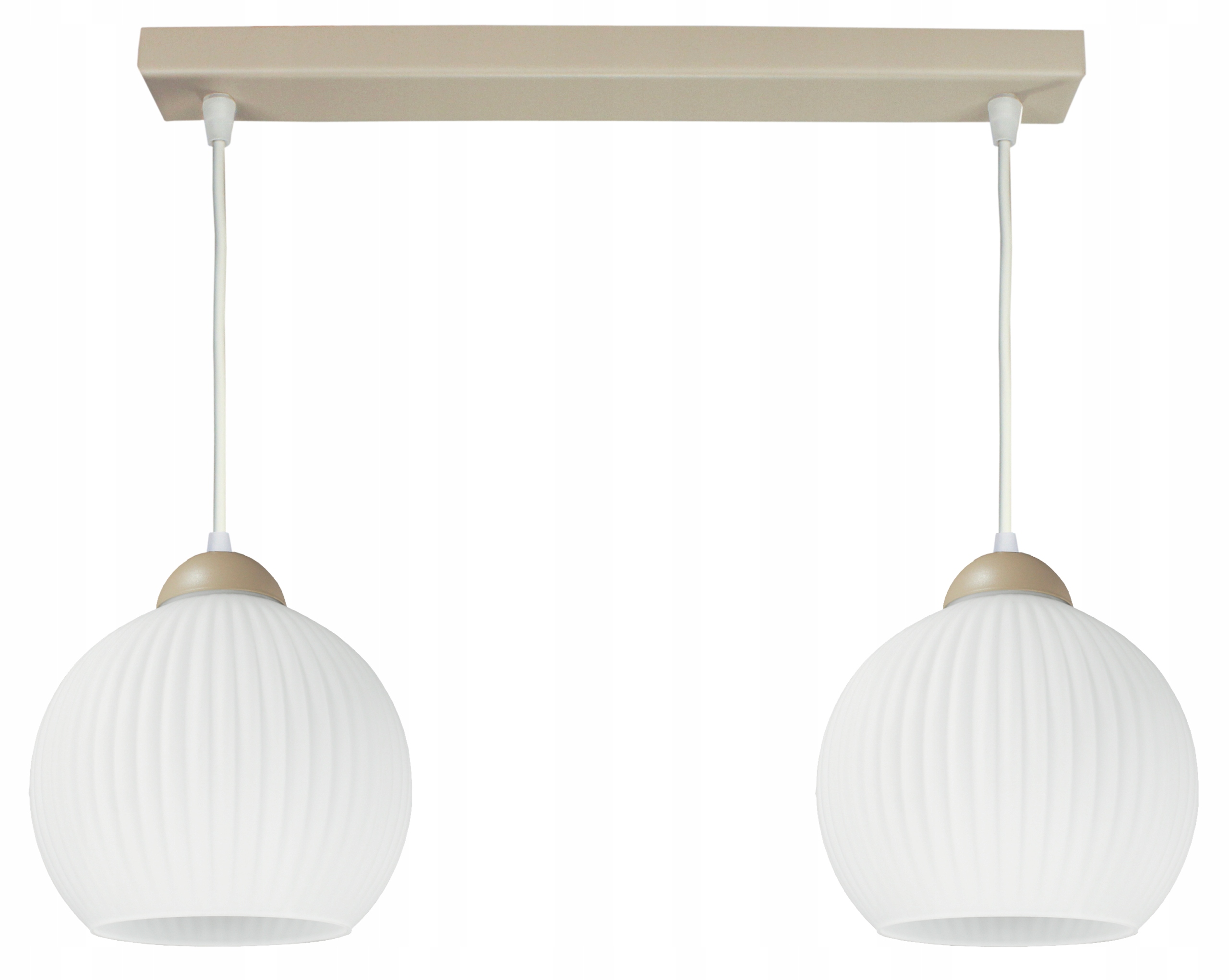 Závěsná lampa nad stůl Glass stínidlo béžová stropní lustr stropní lampa