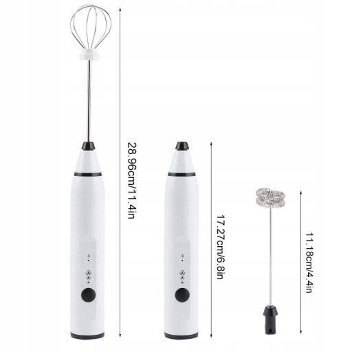 ELEKTRYCZNY MIESZADŁO DO KAWY SPIENIACZ DO MLEKA Kolor dominujący srebrny/szary