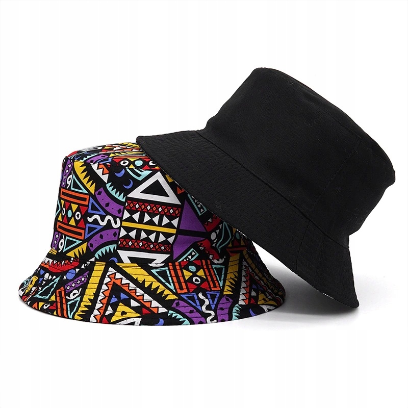 

Kapelusz Czarny Bucket Hat Dwustronny