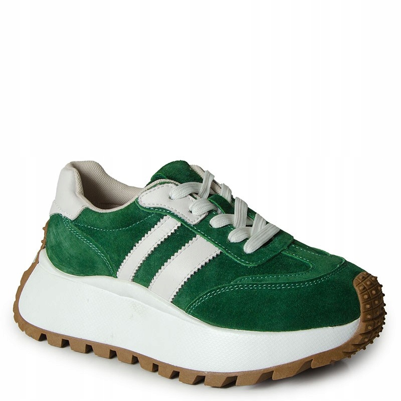 S.barski GR61-5986 Zelené Kožené Tenisky Adidasy 39