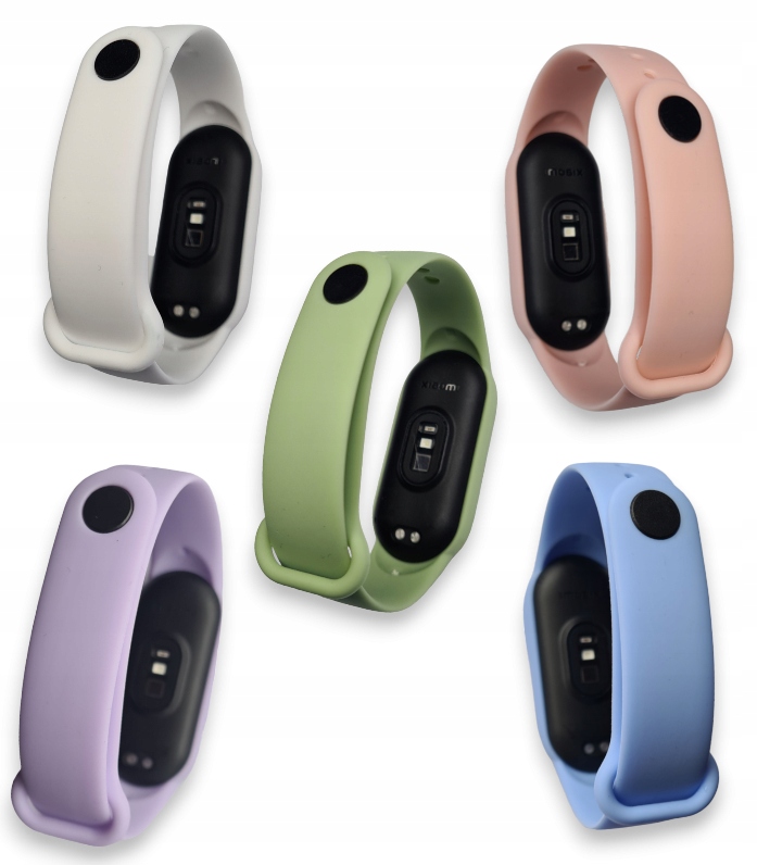Pięć Pasków Xiaomi Mi Band 6: Opaski Biała Pistacja Róż Lilia Niebieski Bez