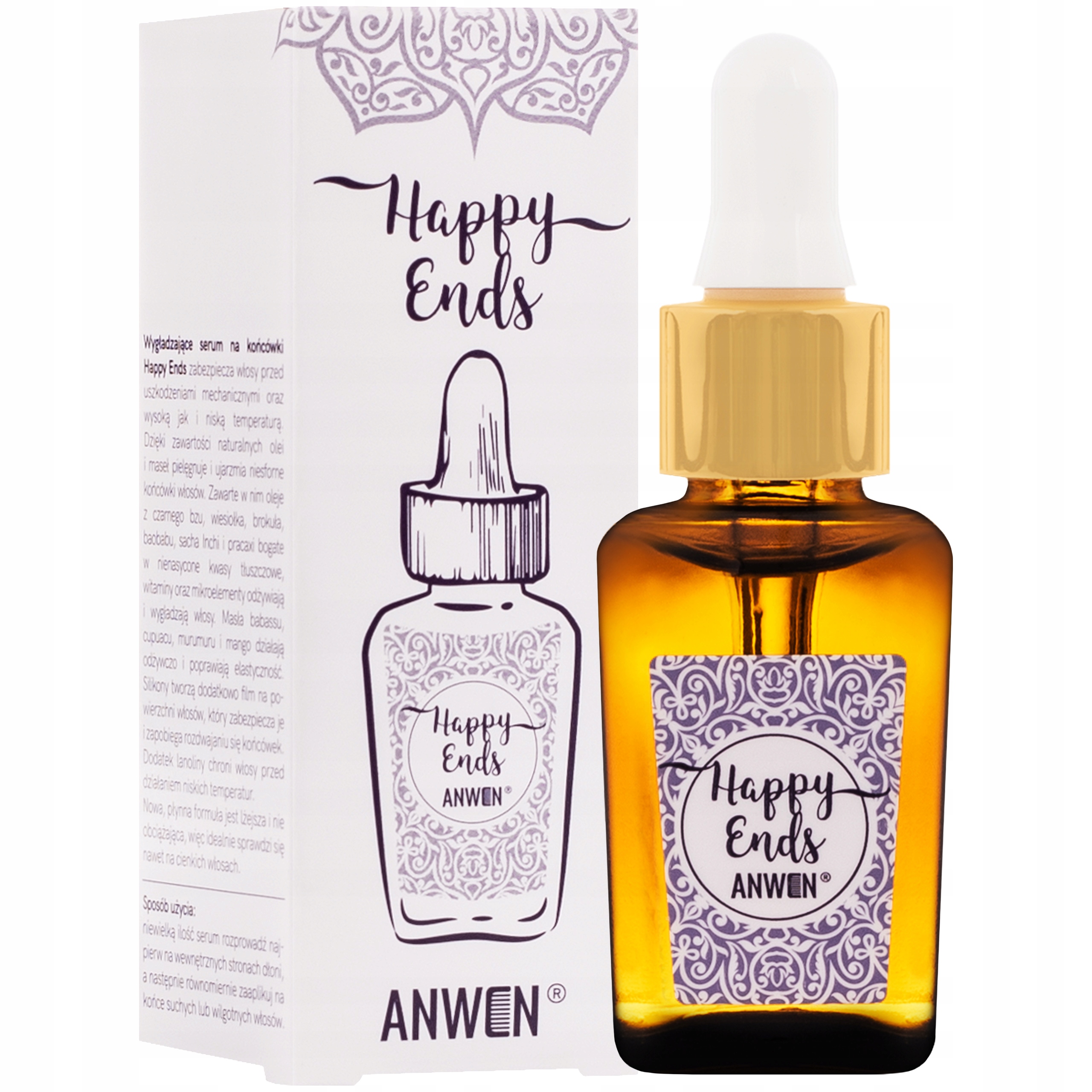 

Anwen Happy Ends płynne serum do włosów suchych