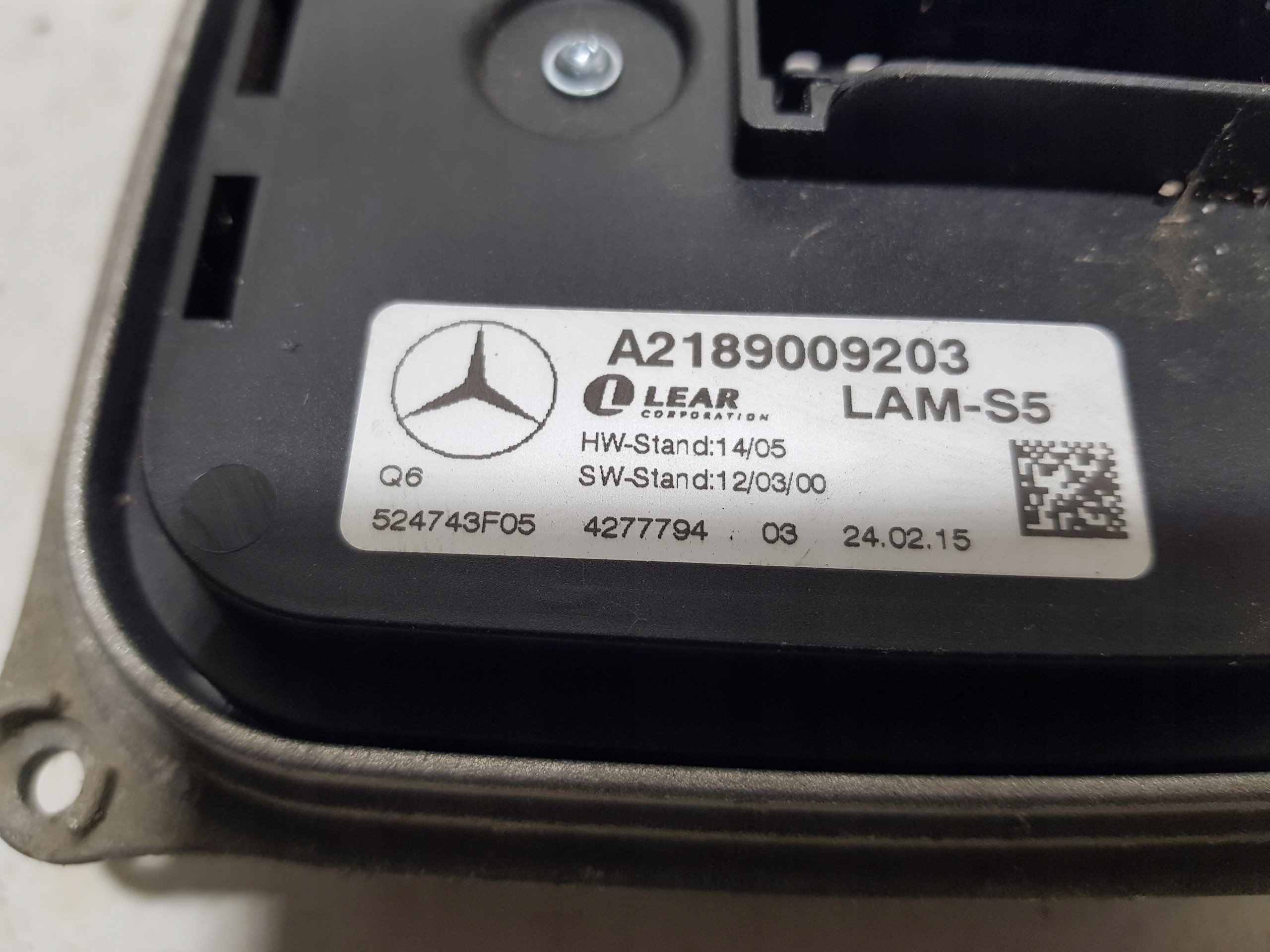 control unit module lights MERCEDES CLS W218 2189009203