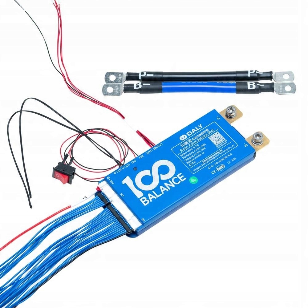 Bms Daly 100Balance 8S 10S 12S 14S 16S 20S 24S 150A Li-Ion/LiFePO4 1A Balancování, WiFi