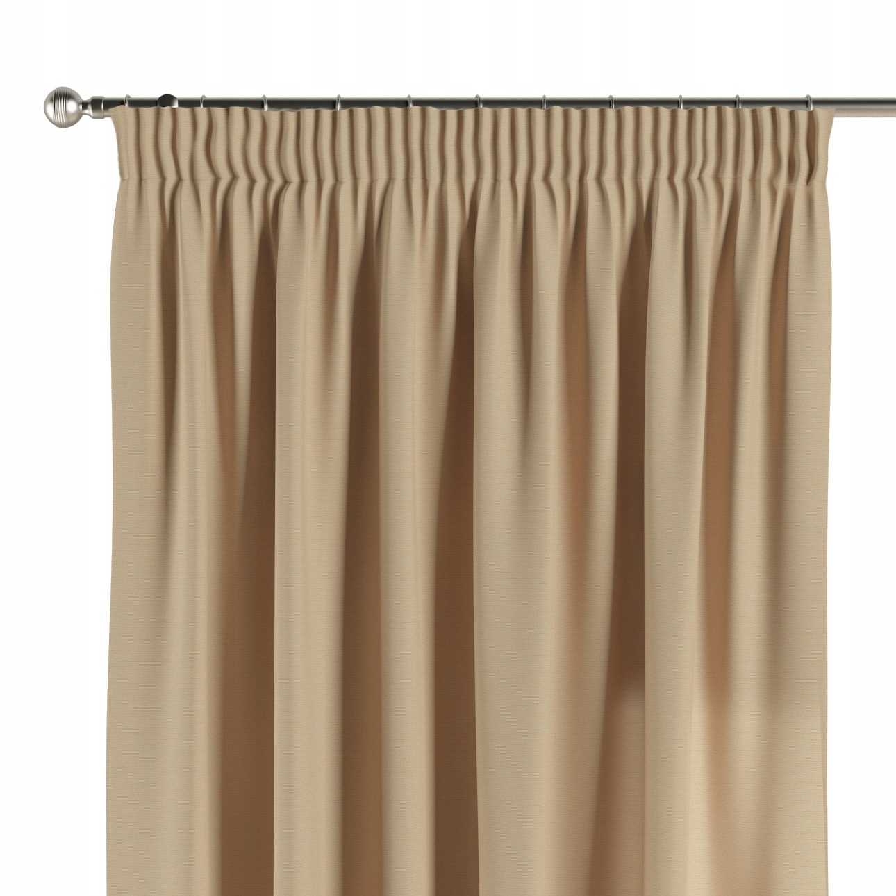 Záves na vlnitej páske 1 ks 130 x 260 cm Caffe latte (béžový)