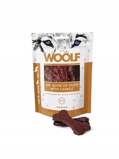 5 x Woolf psí pamlsek Kachna Mrkev 100 g