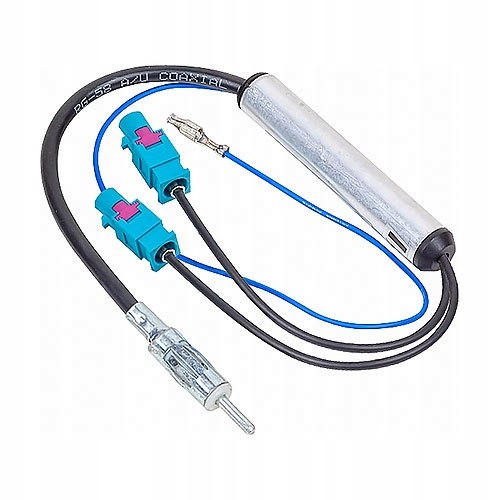 Separator antenowy 2 x wtyk Fakra / wtyk DIN 40202