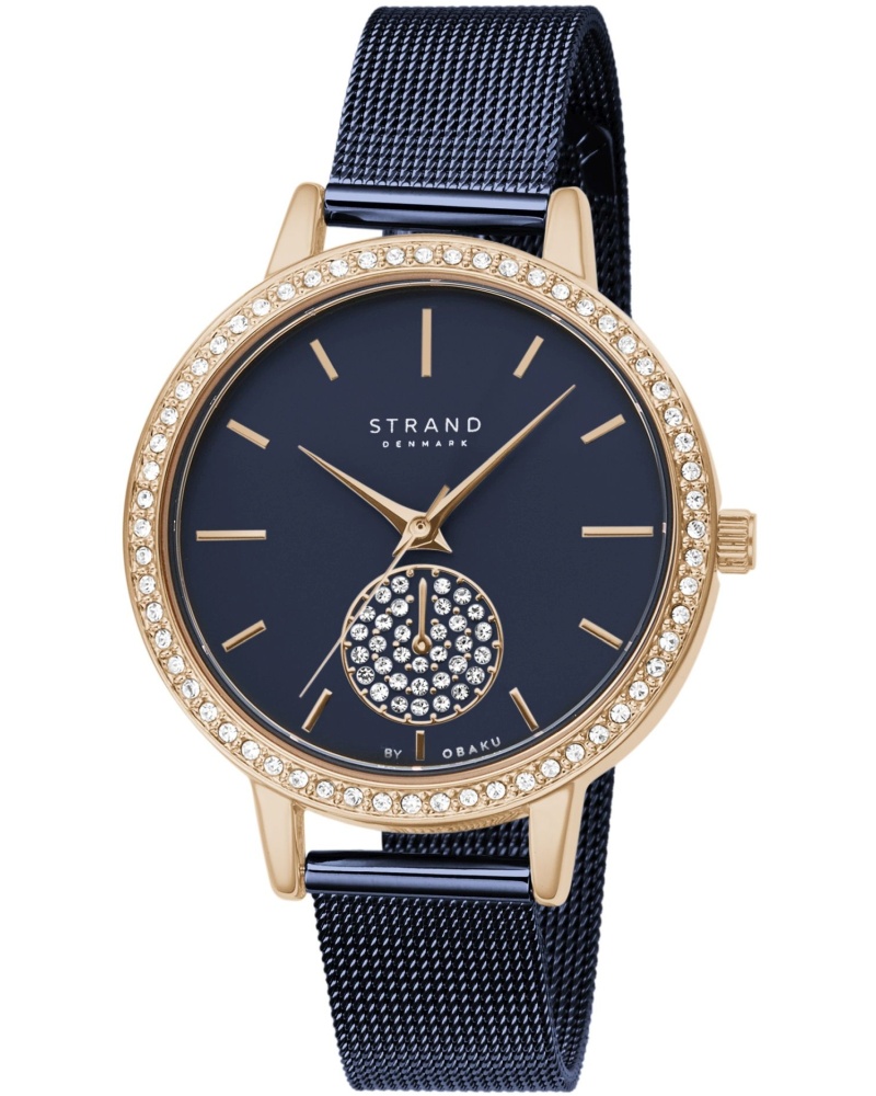Nové Originální dámské hodinky Japonský mechanismus Strand by Obaku mesh