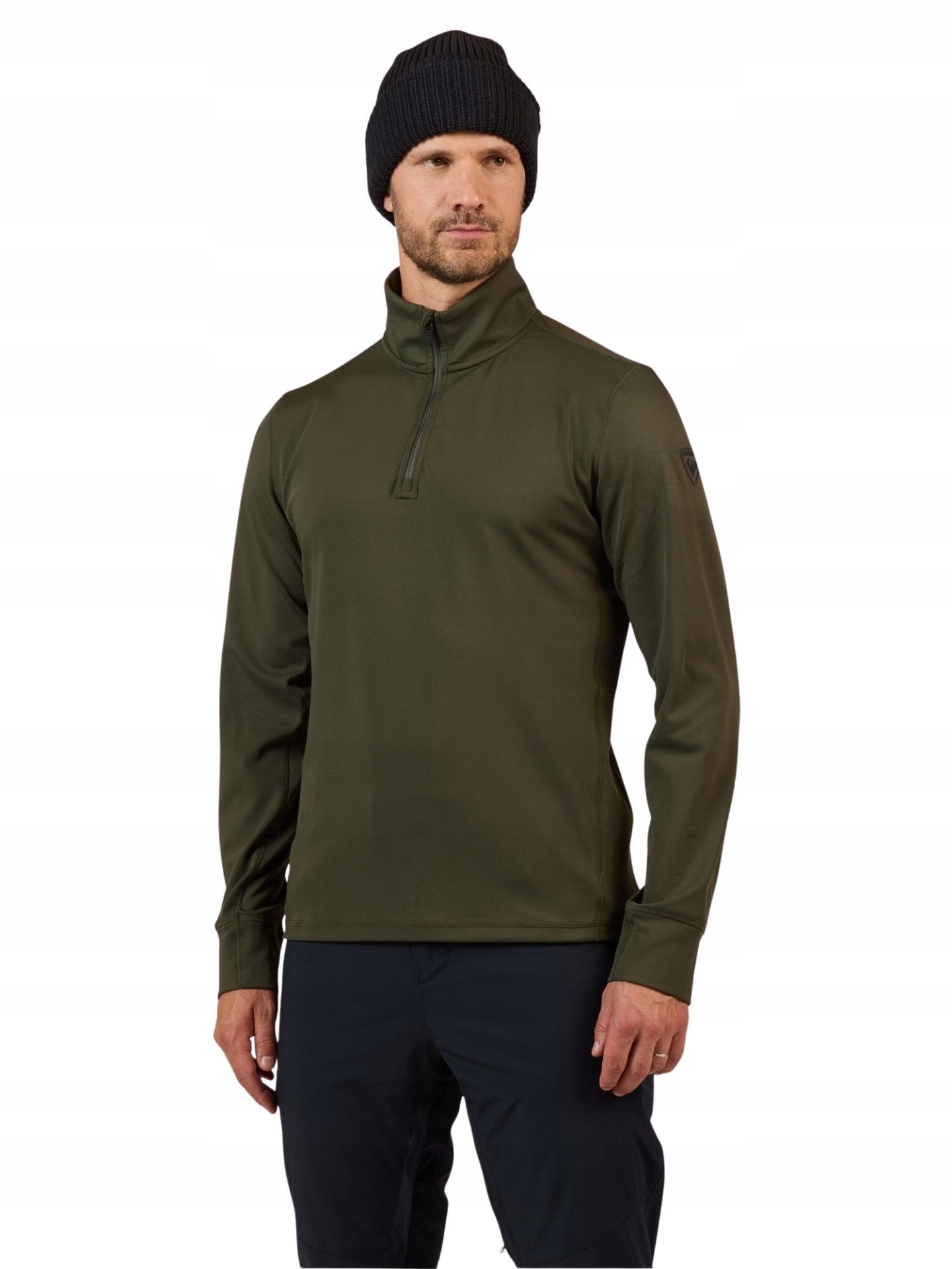 Pánská mikina Rossignol Stretch Half-Zip Mid Layer Olive Shadow XL