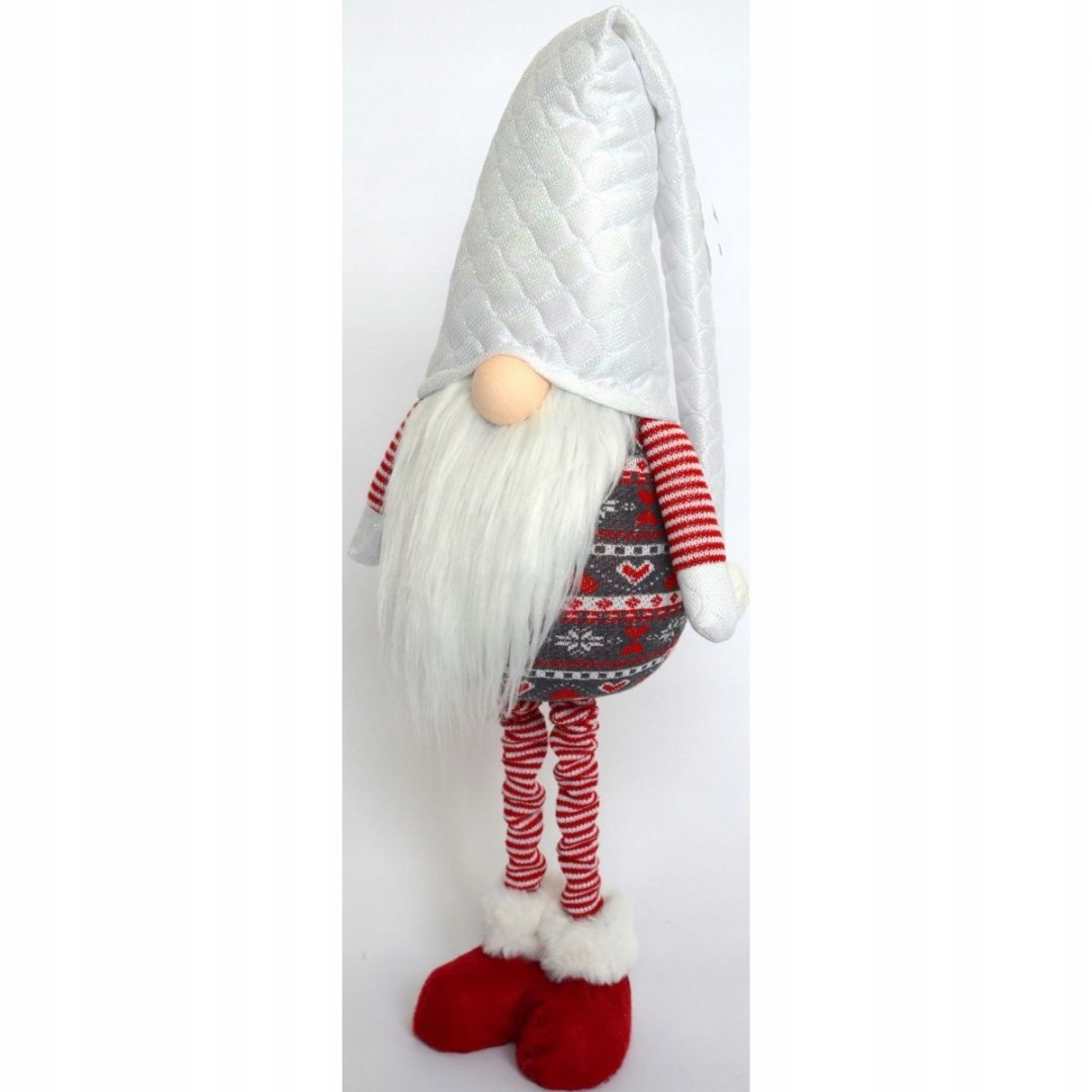 SKRZAT DUŻY TELESKOPOWE NOGI STOJĄCY GNOM ŚWIĄTECZNY MIKOŁAJ KRASNAL OZDOBA Wysokość produktu 115 cm