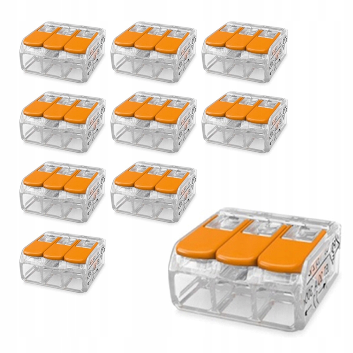 

10x Szybkozłączka Kostka Złączka Drut Linka 3x 4mm