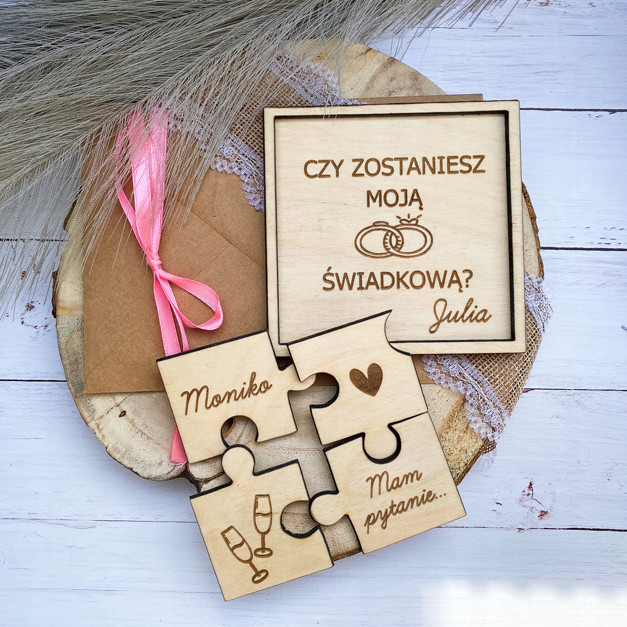 PUZZLE CZY ZOSTANIESZ MOJĄ ŚWIADKOWĄ PROŚBA KARTKA Kod producenta czy zostaniesz moją świadkową puzzle