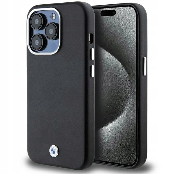 Etui Bmw Signature Wrapped Metal MagSafe na iPhone 14 Pro czarne