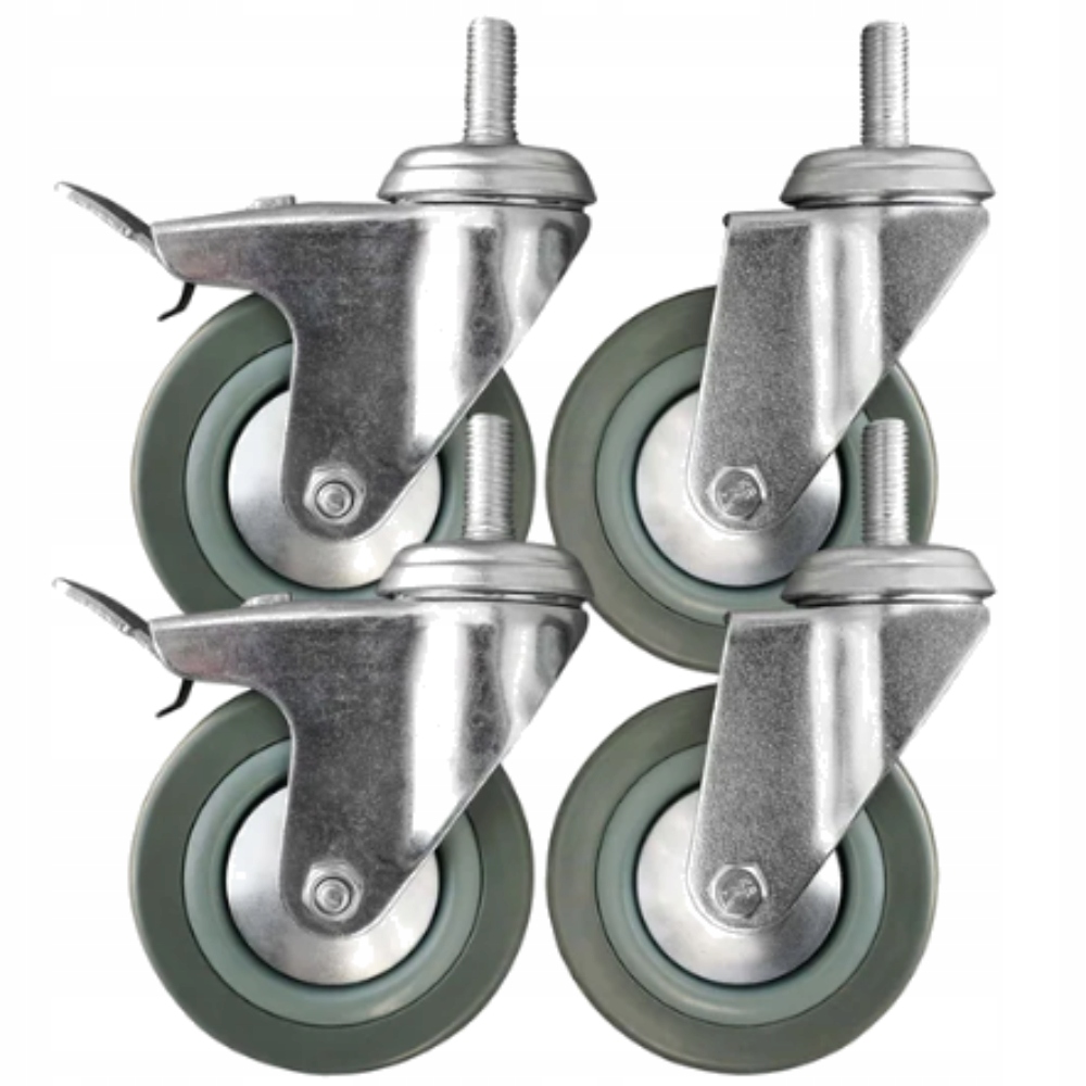 Pevná otočná průmyslová transportní kolečka sada 4 ks 125 mm