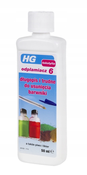 

Hg odplamiacz 6:długopis trudne do usunięcia barwy