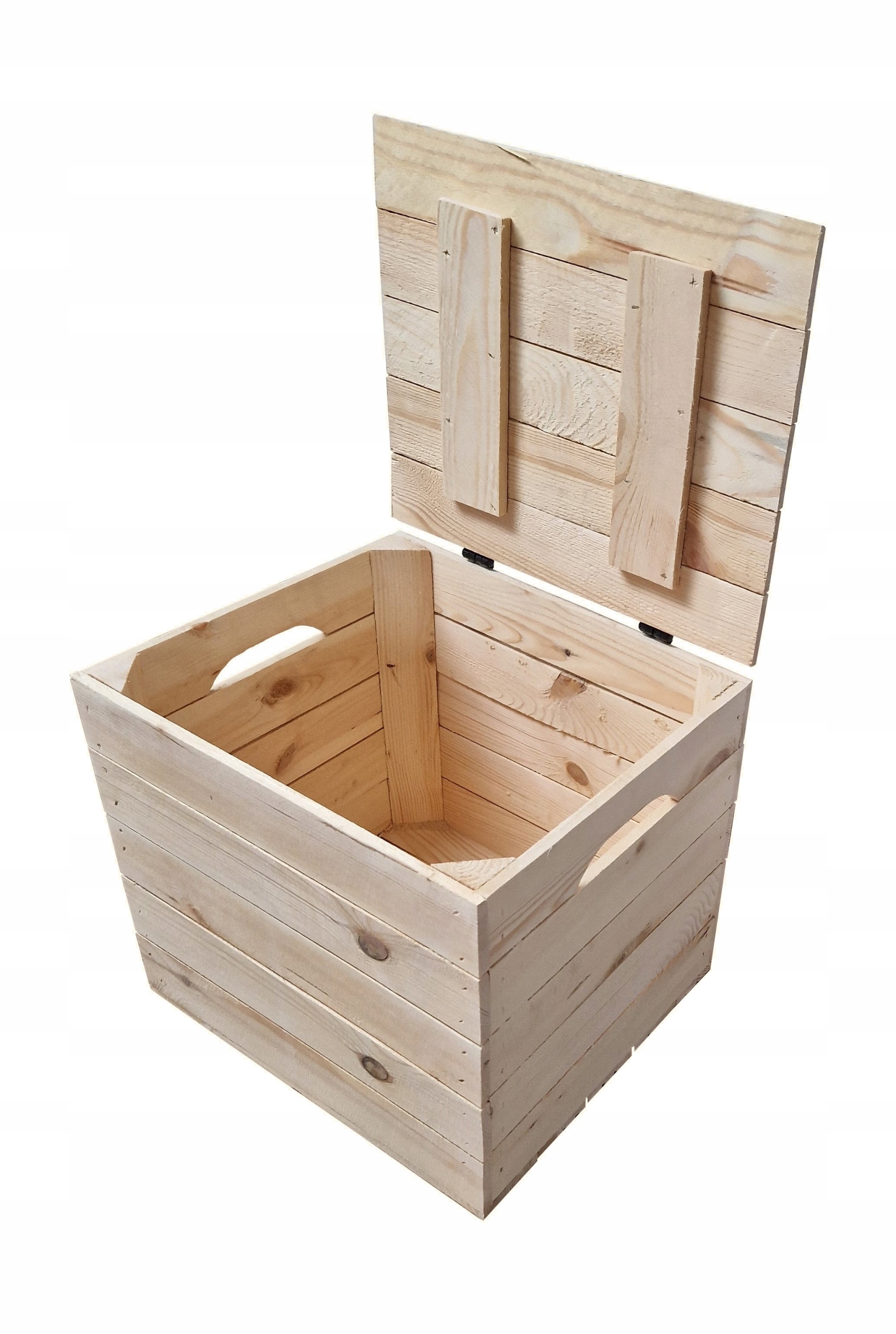 Truhla S Víkem, Dřevěná Přírodní Krabička S Víkem, Kufr S Úchytkami