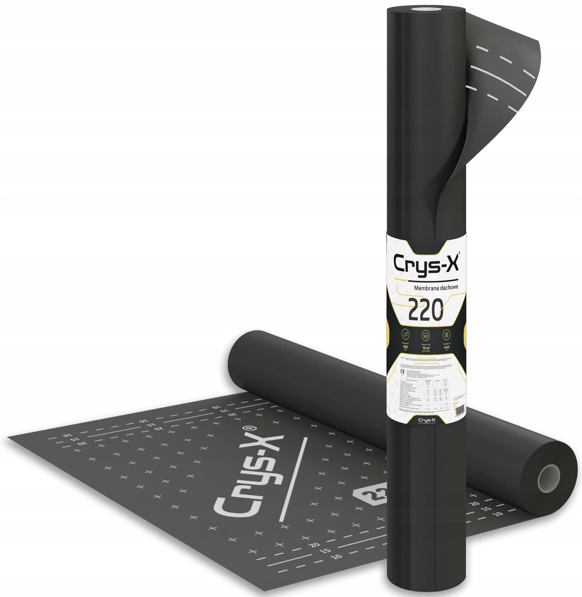 Stogo membrana 220 Crys-X plėvelė TIESIAI IŠ GAMINTOJO 1,5x50m 75m2