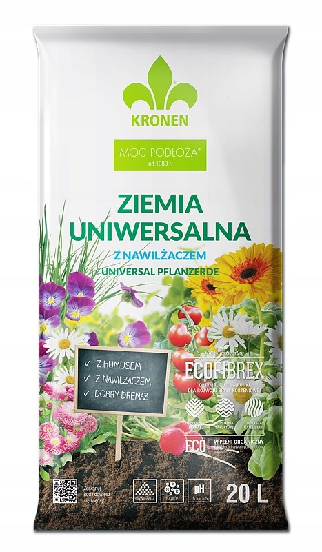 

Ziemia Podłoże Uniwersalne 20 L Kronen