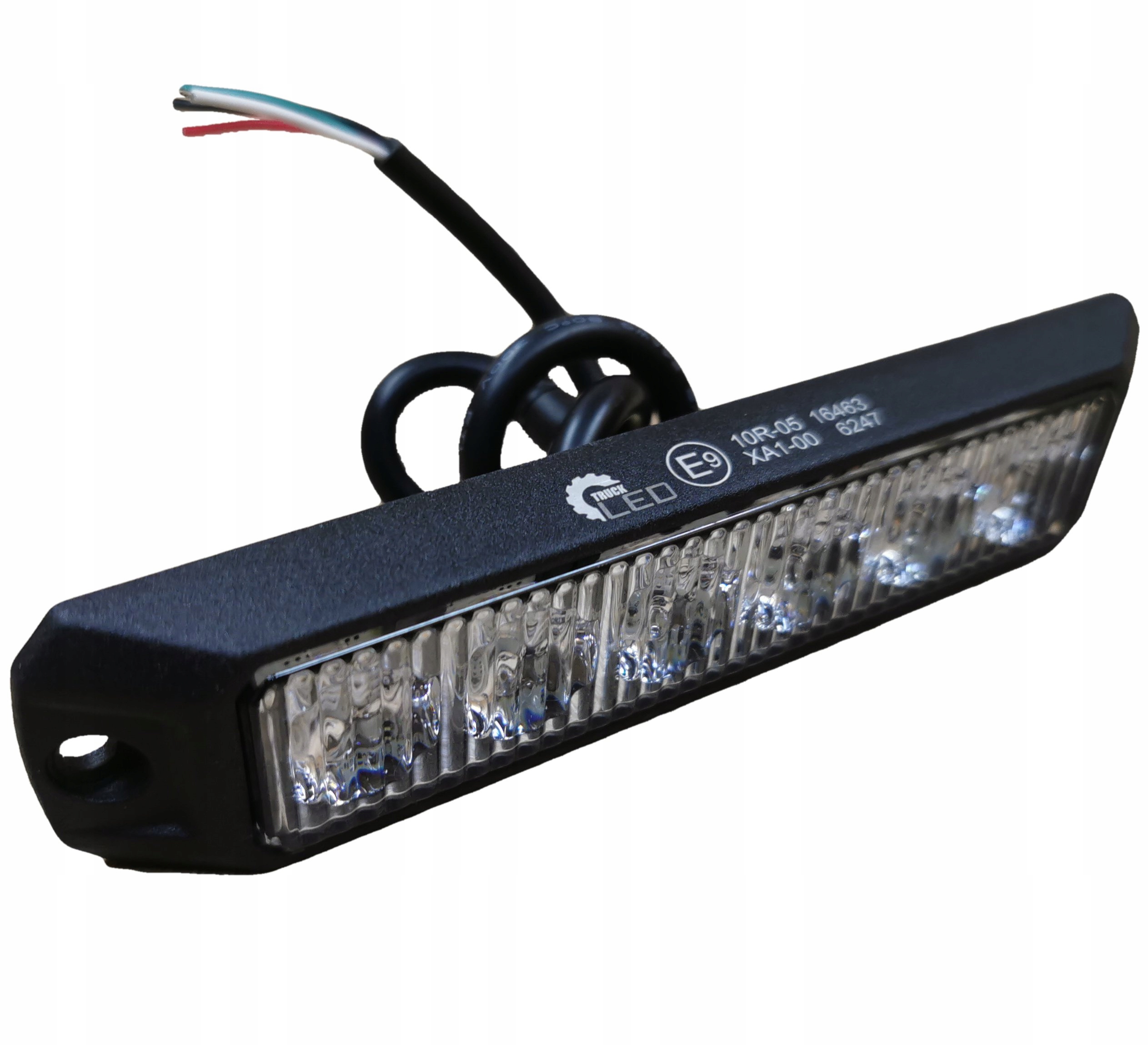 Lampa strobo Stroboskop 7W pomarańcz 6 LED 12/24V
