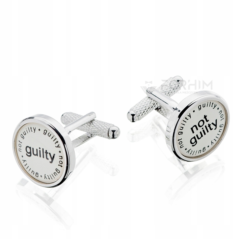 Spinki do mankietów dla Prawnika ( Guilty ) Onyx-A
