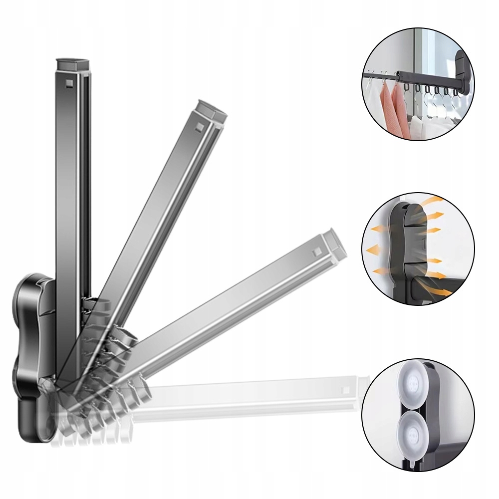 Sušák Na Prádlo Věšák na oblečení Praní Rozkládací na zeď 10KG