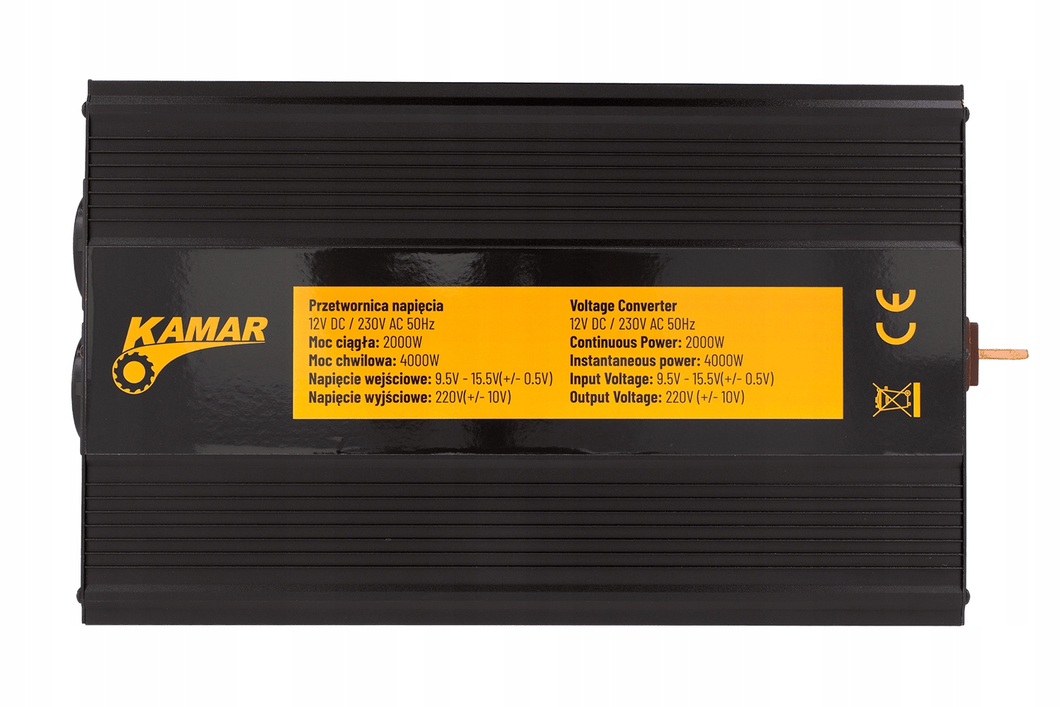 Automobilový menič napätia 12V/230V 2000W Max Skok 4000W