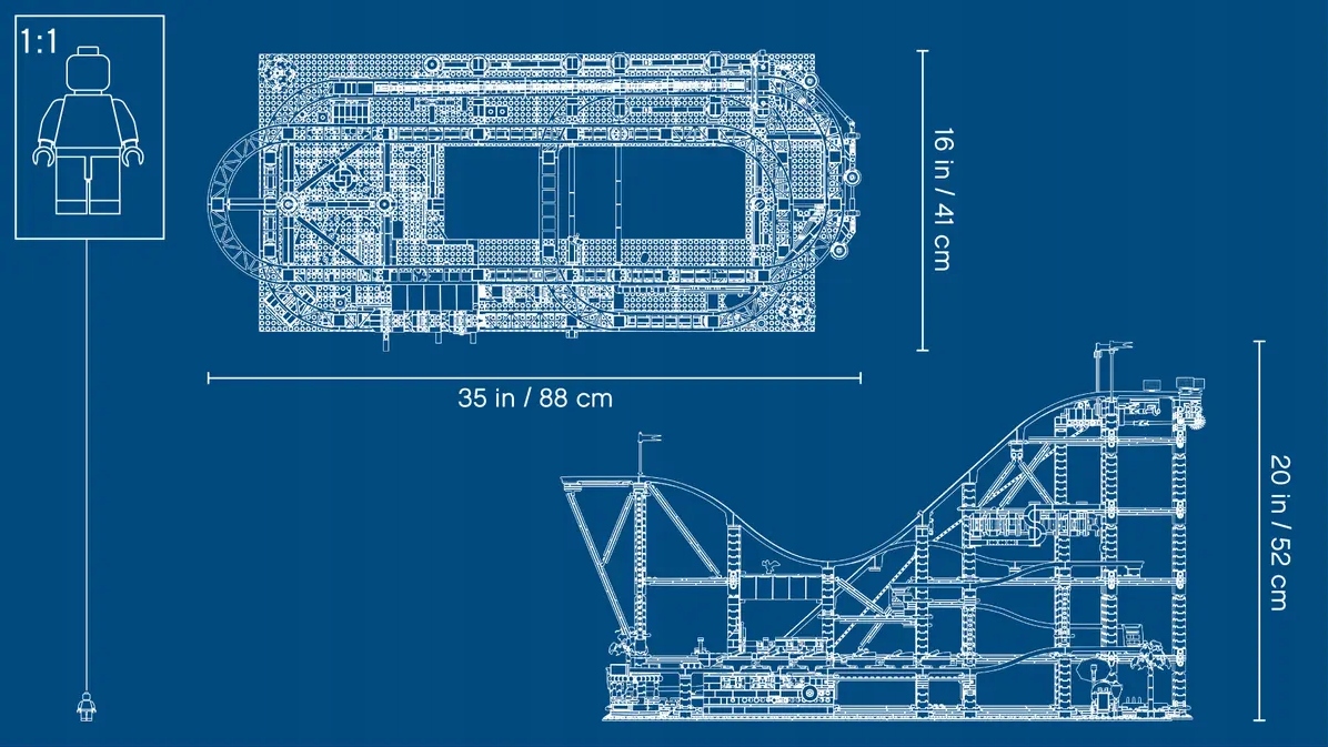 LEGO Creator Expert 10261 Kolejka Górska Liczba elementów 4124